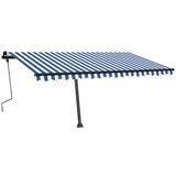  Samostojeća tenda na ručno uvlačenje 400 x 350 cm plavo-bijela | shoptok.hr