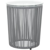  3-dijelni bistro set od PE ratana s jastucima sivi | shoptok.hr