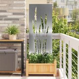 vidaXL Dekorativna ploča za vrt Srebrno 50 x 140 cm Pocinčani čelik u
