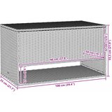  Vanjska kutija za jastuke bež 100x55x55,5 cm poli ratan | shoptok.hr