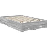  Krevetna konstrukcija s ladicama Siva Sonoma 135 x 190 cm | shoptok.hr