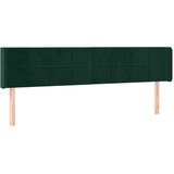  Uzglavlje s ušima tamnozeleno 183x16x78/88 cm baršunasto | shoptok.hr