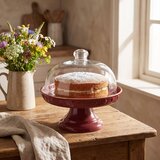 Signes Grimalt Pomožne mize Stojalo Za Torte Bordo S Stekleno Kupolo Rdeča Cene