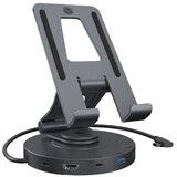 Icybox IB-TH100-DK vrtljiv nosilec za tablico ali telefon z USB-C priključkom | Shoptok.si