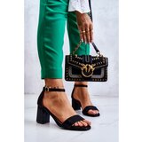 Kesi Fashionable Women's Sandals On A Heel Black Lucida Cene