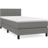  Krevet s oprugama i madracem tamnosivi 100 x 200 cm od tkanine | shoptok.hr