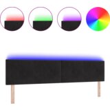 vidaXL LED vzglavnik s gumbi, črn, 100 cm, žamet | Shoptok.si