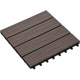  Pločice za decking 3D Dizajn 11 pcs Tamno smeđa 30 x 30 cm | Eponuda.com