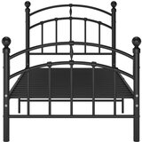  Za krevet crni metalni 100 x 200 cm | shoptok.hr
