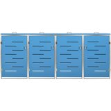  Spremište za četiri kante za smeće 276,5x77,5x115,5 cm čelično | shoptok.hr