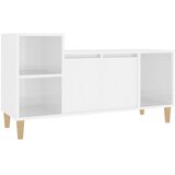 TV ormarić sjajni bijeli 100 x 35 x 55 cm od konstruiranog drva | shoptok.hr