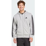 Adidas Športna jopa na zadrgo 'Essentials French Terry' svetlo siva / črna | Shoptok.si