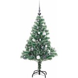  Umjetno božićno drvce 150 LED s kuglicama i snijegom 120 cm | shoptok.hr