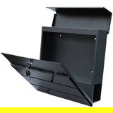 Velik poštni nabiralnik za pisma in časopise, antracit, 37x37x11 cm | Shoptok.si