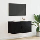 vidaXL Kabinet za televizor na steni Črni hrast 80 x 34.5 x 40 cm | Shoptok.si
