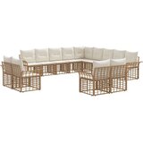  Set vanjskih sofa 13 pcs Prirodna i krema bijela Poliester | shoptok.hr