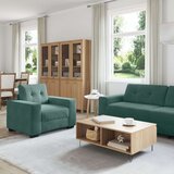 Set sofe od 3 komada s jastučićima tamnozelena baršun | shoptok.hr