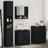 vidaXL Komplet pohištva za kopalnico 4 pcs Črna 61 x 35 x 64 cm | Shoptok.si