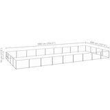  Kavez za pse srebrni 36 m² čelični | shoptok.hr