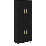 Highboard Crni hrast 69,5 x 34 x 180 cm Konstruirano drvo Slike