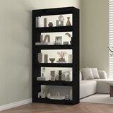  The Living Store Knjižna omara/pregrada črna 80x30x167,4 cm trdna borovina - Knjižna Omara, (21431567) Cene