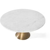 GINER Y COLOMER Okrogla klubska mizica z marmorno ploščo in aluminijastim okvirjem, (22147328) | Shoptok.si