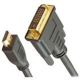 HDMI/DVI kabel 18+1 moški/moški 3m zlata - 119323, (21736976)