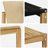  Set vanjskih sofa 7 kom. Bijela i bež Čvrsto drvo akacije | shoptok.hr