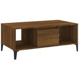 Maison Chic Klubska mizica - kavna mizica - Nizka mizica rjav hrast 90x50x36,5 cm inženirski les, (21754169) Cene