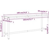  Okvir za radni stol mat crni i mat crveni 190x50x79 cm metalni | shoptok.hr