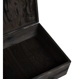  Drvena kutija s poklopcem crna 40x30x13 cm puno drvo bor | shoptok.hr
