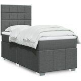  Krevet s oprugama i madracem tamnosivi 90 x 190 cm od tkanine | shoptok.hr