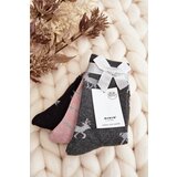 Aura.via Women's 3-Pack Christmas Socks Festive Gray and Navy Blue | shoptok.hr