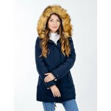 Glano Women's winter jacket - dark blue/beige Cene