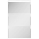 Ormarić za cipele 3 razine s ogledalom bijeli 63x17x102,5 cm | Eponuda.com