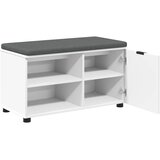  Klupa za hodnik s jastukom s policom Bijeli 80 x 38 x 46 cm | Eponuda.ba