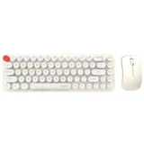 Wireless Keyboard+Mouse Bean bijelo-roze