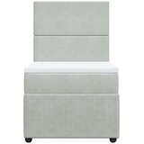 Box spring krevet s madracem svjetlosivi 90x190 cm baršunasti | shoptok.hr