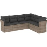 vidaXL 6-dijelni set vrtnih sofa od poliratana s jastucima sivi | shoptok.hr