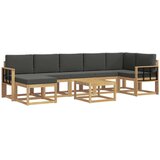 vidaXL Zunanja garnitura za sedenje 8 pcs Bela in antracit Poliester, (5000279625) | Shoptok.si