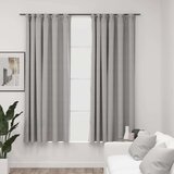  Zavjese za zamračivanje s kukama 2 kom sive 140 x 175 cm | shoptok.hr