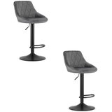 Barska stolica KAST - siva baršunasta / crna baza x 2 | shoptok.hr