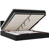  Otomanski okvir kreveta s madracima crni 200x200cm umjetna koža | shoptok.hr
