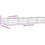  Cvetlično korito Svetlo siva 385 x 100 x 45 cm Cinkana jeklena, (5000207358) | Shoptok.si