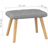 vidaXL stolica za ljuljanje s osloncem za noge svjetlosiva od tkanine | shoptok.hr