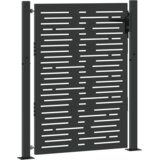  Vrtna vrata Črna 110 x 155 cm Prašno lakirano jeklo, (5000300951) | Shoptok.si