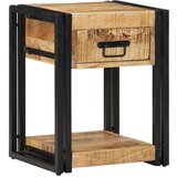 vidaXL Nočna omarica 40x35x50 cm Masivni neobdelan les Mango | Shoptok.si