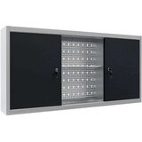 vidaXL zidni ormarić za alat u industrijskom stilu metalni sivo-crni | shoptok.hr