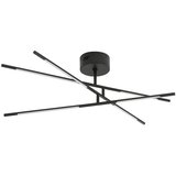 Nova Luce Crna metalna LED stropna svjetiljka s mogućnosti zatamnjivanja sa sjenilom od akrilnog stakla 77x84 cm Raccio – | shoptok.hr