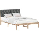  Krevetni okvir s tapiciranim uzglavljem Smeđa 135 x 190 cm | shoptok.hr